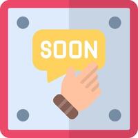 Soon Flat Icon vector