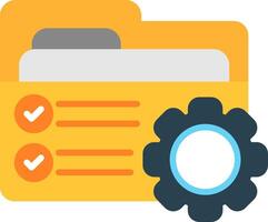 Folder Management Flat Icon vector
