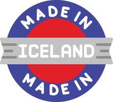 Made In Iceland Flat Icon vector