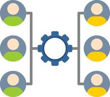 Organization Structure Flat Icon vector