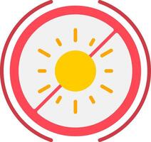 No Sun Flat Icon vector
