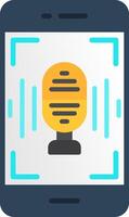 Voice Recognition Flat Icon vector