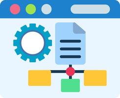 Data Modeling Flat Icon vector