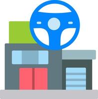 Driving School Flat Icon vector