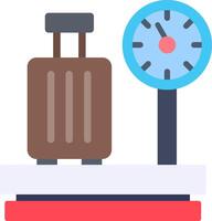 Luggae Scale Flat Icon vector