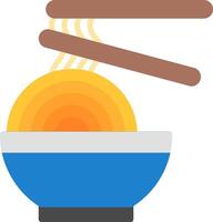 Noodle Flat Icon vector