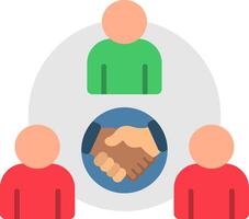 Collaboration Flat Icon vector