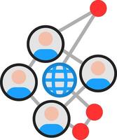 Networking Flat Icon vector