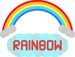 Rainbow Flat Icon vector