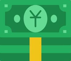Yuan Flat Icon vector