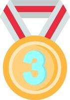 3rd Prize Flat Icon vector