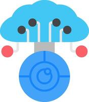 Cloud Computing Flat Icon vector