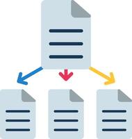 Data Transformation Flat Icon vector