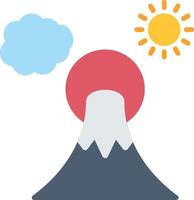 Fuji Flat Icon vector