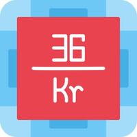 Krypton Flat Icon vector