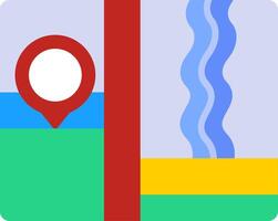 Map Flat Icon vector