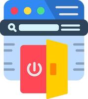Log Out Flat Icon vector