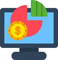Pie Chart Flat Icon vector