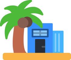 Resort Flat Icon vector