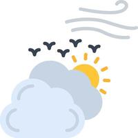 Cloudy Flat Icon vector