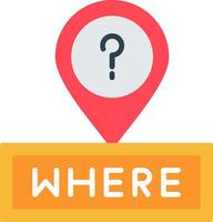 Where Flat Icon vector