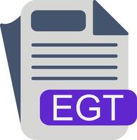EGT File Format Flat Icon vector