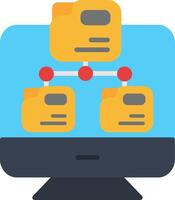 Folder Network Flat Icon vector