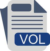 VOL File Format Flat Icon vector