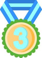 3rd Prize Flat Icon vector