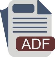 ADF File Format Flat Icon vector