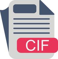 CIF File Format Flat Icon vector