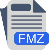 FMZ File Format Flat Icon vector