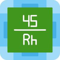 Rhodium Flat Icon vector