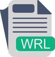 WRL File Format Flat Icon vector