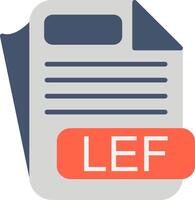 LEF File Format Flat Icon vector