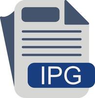IPG File Format Flat Icon vector