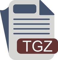 TGZ File Format Flat Icon vector