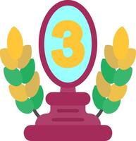 3rd Prize Flat Icon vector