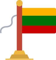 Lithuania Flag Flat Icon vector