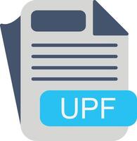 UPF File Format Flat Icon vector