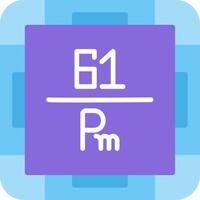 Promethium Flat Icon vector