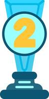 2nd Prize Flat Icon vector