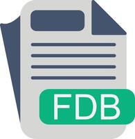 FDB File Format Flat Icon vector