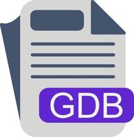 GDB File Format Flat Icon vector