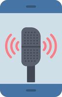 Voice Assistant Flat Icon vector
