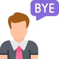 Goodbye Flat Icon vector