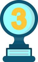 3rd Prize Flat Icon vector