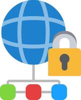 Private Network Flat Icon vector