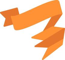 Folded Ribbon Flat Icon vector