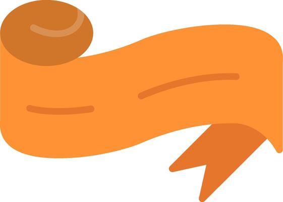 Folded Ribbon Flat Icon